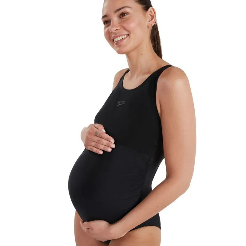 Speedo Women's Maternity Fitness One Piece Swimsuit Black-5